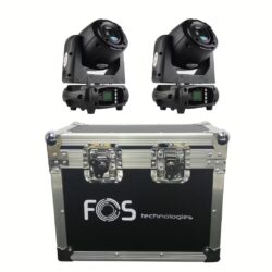 set van 2 FOS Iridium 75w Spotmovinghead in flighcase